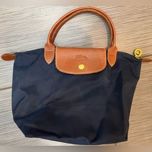 Small Navy Tophandle Longchamp bag